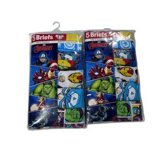 Marvel Avengers Briefs Boy's Size 8 5-Pack 100% Cotton NEW